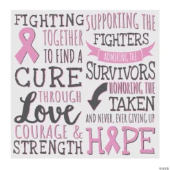 Small Pink Ribbon Selfie Station Backdrop