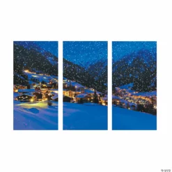 Snow Village Backdrop Banner - 3 Pc. -DIY Photo Booth Shop snow village backdrop banner 3 pc 13613764 a01