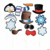 Snowman & Penguin Photo Stick Props- 12 Pc. -DIY Photo Booth Shop snowman and penguin photo stick props 12 pc 13665962
