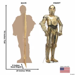 Star Wars™ Episode IX: The Rise of Skywalker C-3PO Life-Size Cardboard Stand-Up -DIY Photo Booth Shop star wars episode ix the rise of skywalker c 3po life size cardboard stand up13952485 a01