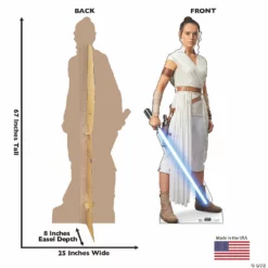 Star Wars™ Episode IX: The Rise of Skywalker Rey Life-Size Cardboard Stand-Up -DIY Photo Booth Shop star wars episode ix the rise of skywalker rey life size cardboard stand up13952481 a01