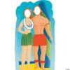 Surfboard Couple Cardboard Stand-In Stand-Up -DIY Photo Booth Shop surfboard couple cardboard stand in stand up13577275