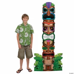 Tiki Totem Pole Life-Size Cardboard Stand-Up