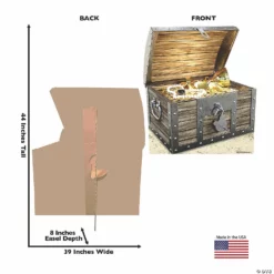 Treasure Chest Life-Size Cardboard Stand-Up -DIY Photo Booth Shop treasure chest life size cardboard stand up13960107 a02