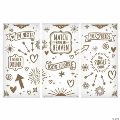 White & Gold Wedding Photo Booth Plastic Backdrop - 3 Pc. -DIY Photo Booth Shop white and gold wedding photo booth plastic backdrop 3 pc 13786593 a01