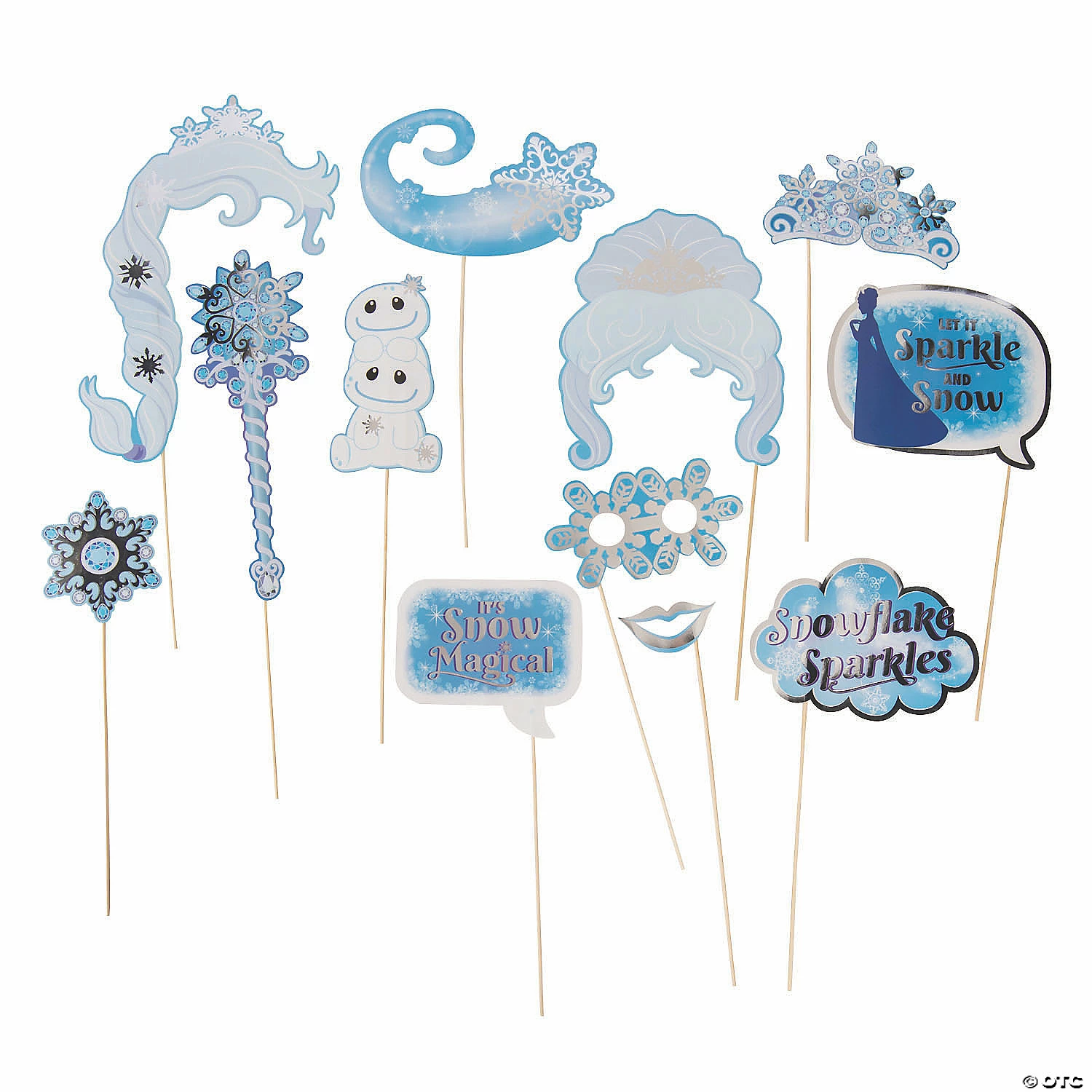 Winter Princess Photo Stick Props - 12 Pc. 3 Winter Princess Photo Stick Props - 12 Pc.