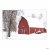 Winter Red Barn Backdrop - 3 Pc. 2 Winter Red Barn Backdrop - 3 Pc. -DIY Photo Booth Shop winter red barn backdrop 3 pc 13780708