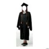 Women's Black Cap & Gown Graduate Cardboard Stand-In Stand-Up